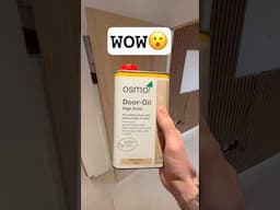 WOW😮 Osmo Door Oil- You know your getting old when staining a door is exciting #diy #door #woodwork