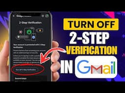 How to Turn Off 2 Step Verification in Gmail Account 2025