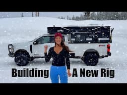 Snowstorm Camping in a Parking Lot - Ford F350 Truck Camping