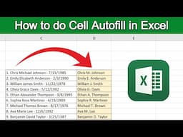 How to do cell autofill in Excel | Detailed guide for beginners