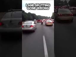 Lane Splitting Motorcycle Crash #ridesafe