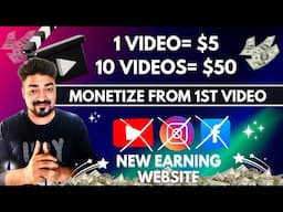 Earn $10 From 1 video|Earn Money From First video No Monetization Criteria|Best Worldwide platform|