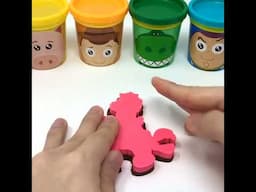 How to Make a Toy Story Bullseye with Play-Doh Molds and Surprise Toys #shorts