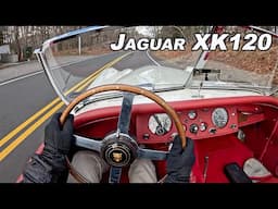 1954 Jaguar XK120 SE Roadster - The Best Inline 6 Sound? (POV Winter Drive)