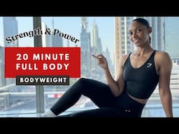 20min Full Body Workout - BODYWEIGHT (NO EQUIPMENT) | Strength & Muscle