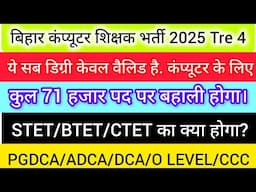 BPSC TRE 4 COMPUTER TEACHER VACANCY 2025 || BPSC COMPUTER TEACHER ||बिहार कंप्यूटर शिक्षक भर्ती 2025