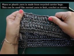 Crochet or Knit plastic carrier bag blanket. RECYCLE junk into something new. New from old