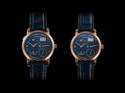 LANGE 1 and LITTLE LANGE 1 in pink gold with a blue dial | A. Lange & Söhne