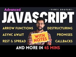 Javascript ES6 and Advanced in 45 Minutes | Telugu | Vamsi Bhavani