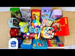 Ultimate collection of stationery items - geometry box, sharpner, eraser, piggy bank, water bottle