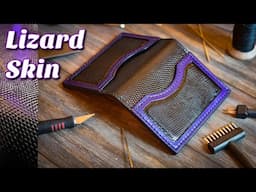 Making A Custom Leather Wallet From Lizard Skin - Leather Craft