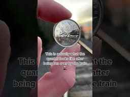 #railroadtracks #coin #traincrossing #train #shorts