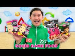 TRYING SQUID GAME WEIRD FOOD! (masarap lahat)