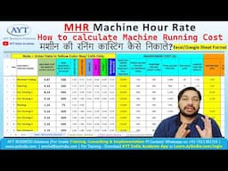 How to calculate Machine Running Cost || Machine Hour Rate Calculator, Machine Cost Format in Excel