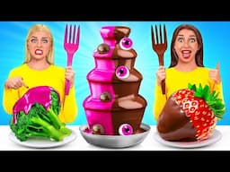 Chocolate Fountain Fondue Challenge | Edible Battle by TeenDO Challenge