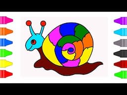 Snail Coloring Pages For Kids | Animal Coloring Book for Children