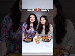 🍫Sweet vs 🌶️Spicy Dosa- Which is better? #foodchallenge #thakursisters