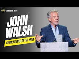 John Walsh accepts the Crimefighter of the Year Award at CrimeCon