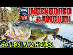 Texas Winter Bass Fishing RAW and UNCUT - Unbelievable 50+ Pounds of Bass in 2 Hours!