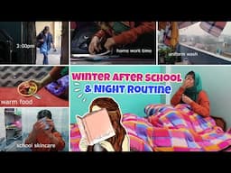 WINTER AFTER SCHOOL & NIGHT ROUTINE🫧|How To Be Productive After School+Winter Healthy Habits#school