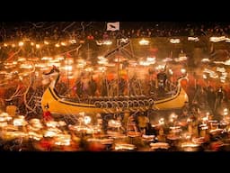 Live from Shetland: Lerwick Up Helly Aa 2025 torchlit procession and galley burning