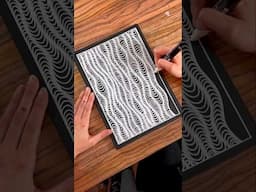 Wavy pattern on black paper