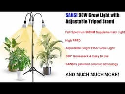 SANSI 90W Grow Light with Adjustable Tripod Stand | Product Review | Heirloom Reviews