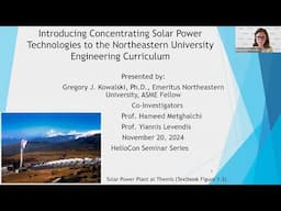 Heliostat Consortium November 2024 Seminar