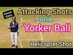 Attacking Shots On A Yorker Ball Technique Of Helicopter Shot Yorker Ball Pe Runs Banao