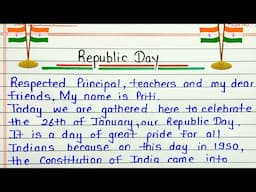 Republic Day speech in English 2025 🇮🇳 Speech on Republic Day | 26 January speech 2025