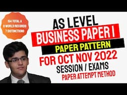 AS Level Business Studies Paper 1 Paper Pattern and Attempt Method