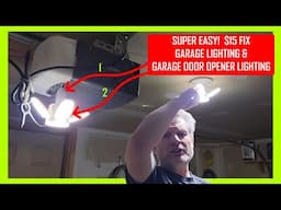 EASY! Fix Bad Garage Lighting & Garage Door Opener Lighting DIY