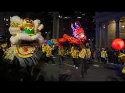 First Night 2025 Happy New Year's Eve Parade Boston Lion Dragon Dance Dancing Múa Lân barongsai HDR