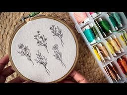 Beautiful 5 Type Flowers embroidery tutorial || Embroidery video || Embroidery for Beginners