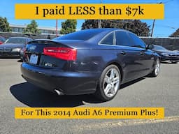 I got a heck of a deal for this 2014 Audi A6 Premium Plus!