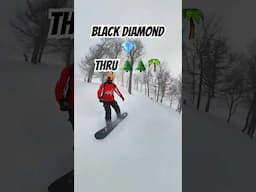 Tried Going Through The Trees Down A Black Diamond But This Happened #snowboard #snowboarding