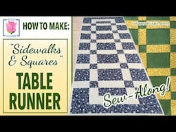 ▣ This table runner is so easy to make! ▣ Easy Beginner Quilt Pattern ▣ Table topper for beginners ▣