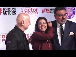 Kajol With Principal Malhotra Anupam Kher At Rajshri 75 Year Celebration