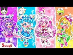 New Fashion Social Media For PreCure x Sanrio Transformation | DIYs Paper Dolls & Crafts