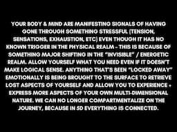 5D is here. The era of compartmentalizing is over. You are meant to express your multi-faceted self.