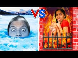 Extreme Hot vs Cold Challenge! Who Will Survive?