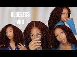 JUICY BIG CURLS🔥 😍 | THE BEST REDDISH BROWN CURLY WIG INSTALL | BEGINNER FRIENDLY | FT. SUNBER HAIR