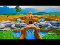 Full Video: 365Days Build Swiming Pool Crocodile Around The Secret Underground House