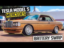 Huge Tesla Swapped Mercedes Battery Upgrade! - EV 300CD Benz Conversion