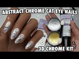 Trying a Saviland 3D Gel & Chrome Nail Kit from Amazon | Isolated Chrome Cat Eye Almond Nails