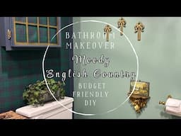 English Country Bathroom Makeover Budget Friendly DIY #beforeandafter #decorating #thrifted