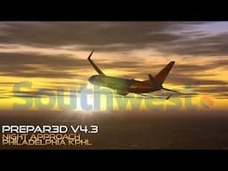 [P3D V4.3] Southwest Airlines |  Boeing 737-800 | Approach to Philadelphia With Hard Brake