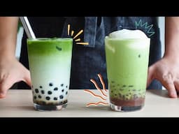 Matcha Milk Tea Recipe Boba or with Red Bean/Cream Cheese