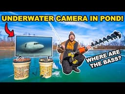 Fishing with UNDERWATER CAMERA in the BACKYARD Pond!!! (Found THOUSANDS of Fish)