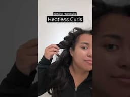 Heatless Curls ❤️ Hair tutorial natural hair #shortsfeed #shortsvideo #shorts #hairtutorial #curls